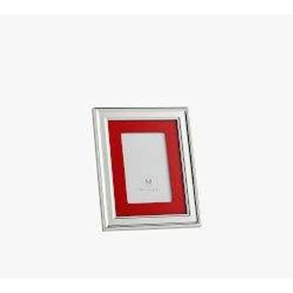 Lot of 3 Pottery Barn Silver Grosgrain Frame 2x3 Silver NEW Reversible Mat Decor